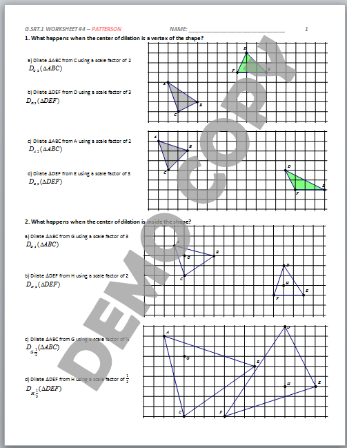 g-srt-1-worksheet