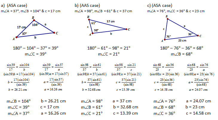 law of sines ambiguous case kuta software